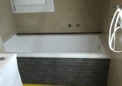Mise en place de baignoire