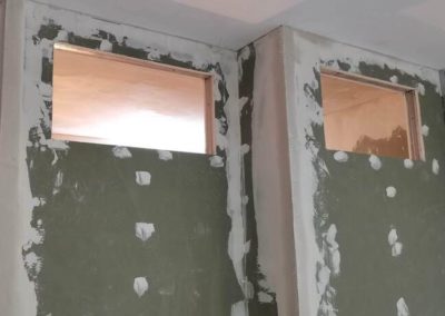 Création d'une salle de bain en plâtre
